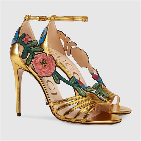 gucci embroidered heels|gucci women high heels.